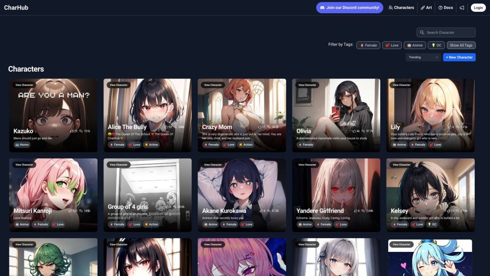 Charhub.ai: Effortless Online Character Creation & Interaction