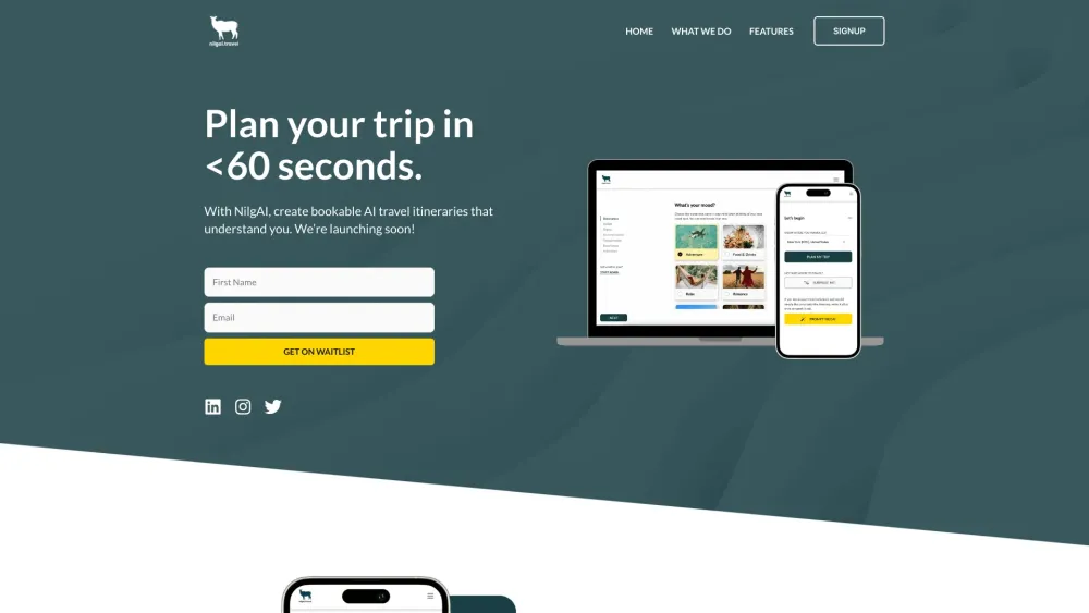 NilgAI: Personalized AI Itineraries for Unique Travel Journeys