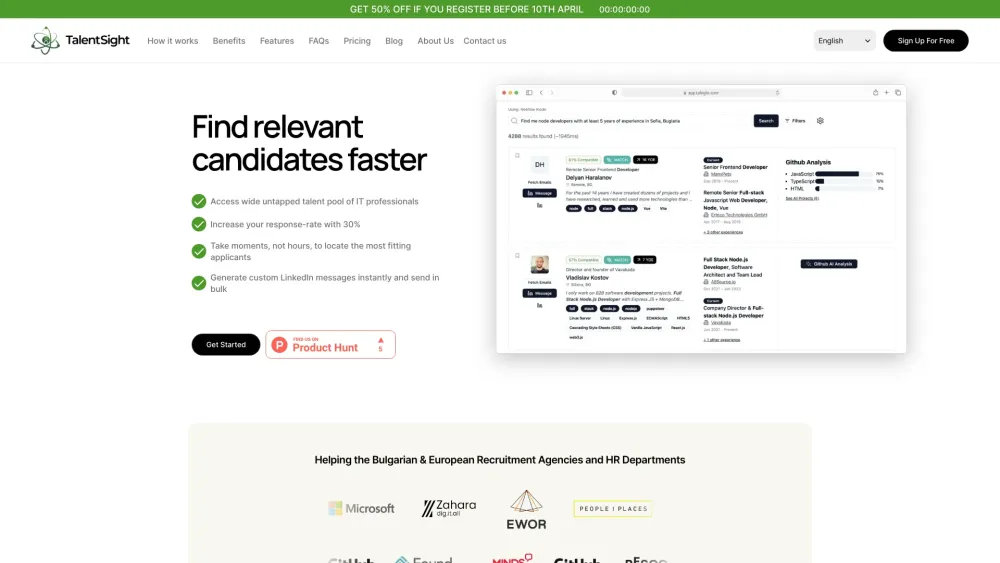 TalentSight: AI Engine for Faster Developer Search and Recruitment