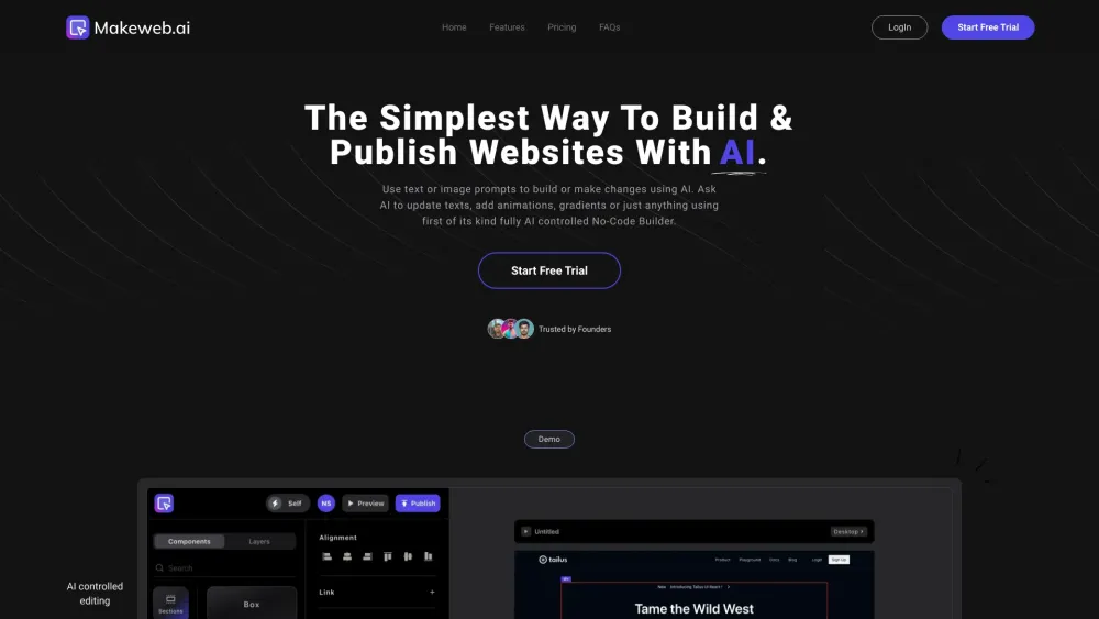 Makeweb.ai: No-Code AI Builder for Easy, Effortless Website Creation