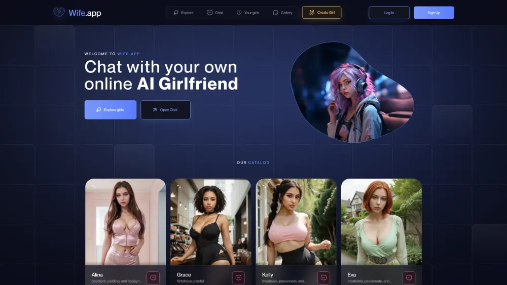 Wife.app: Chat & Video with Customizable AI Girlfriends | Personalized AI