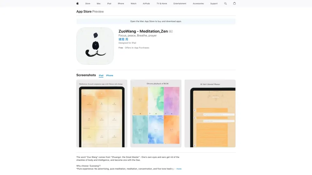 ZuoWang - Meditation, Zen: Peaceful Meditation with AI Chat