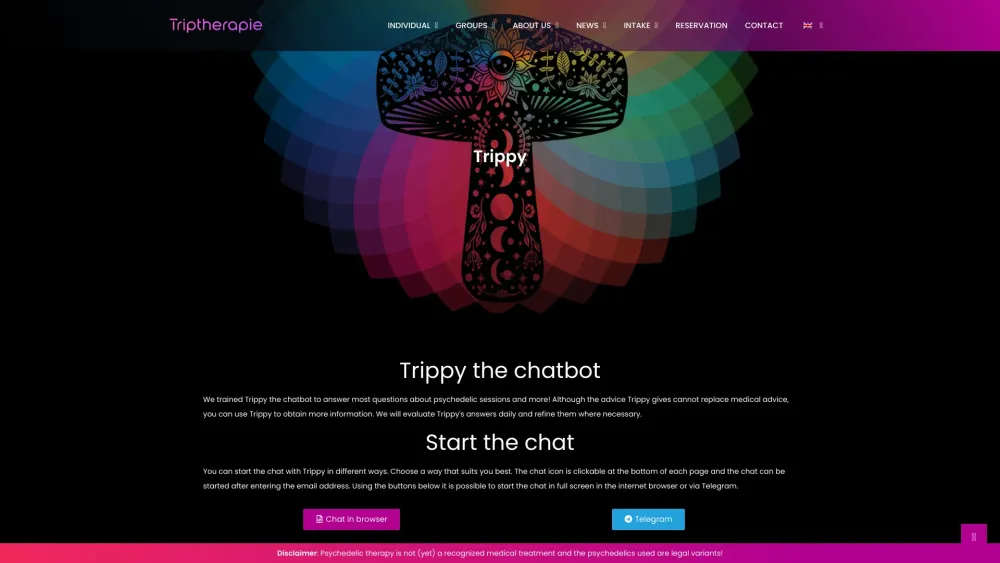 **Trippy: Psychedelic Chatbot for Therapy and Medication Assistance**