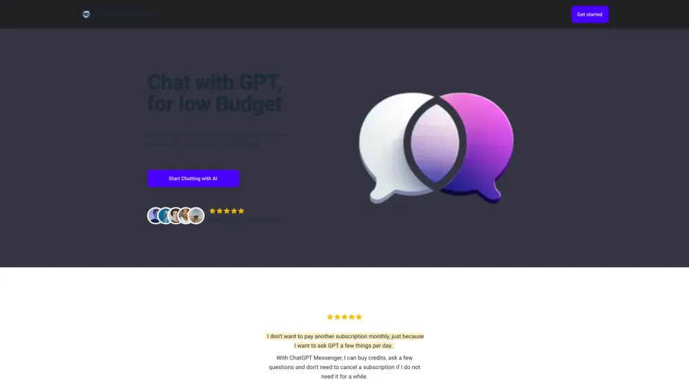 ChatGPT Messenger: Prepaid GPT Chats - No Subscriptions Needed