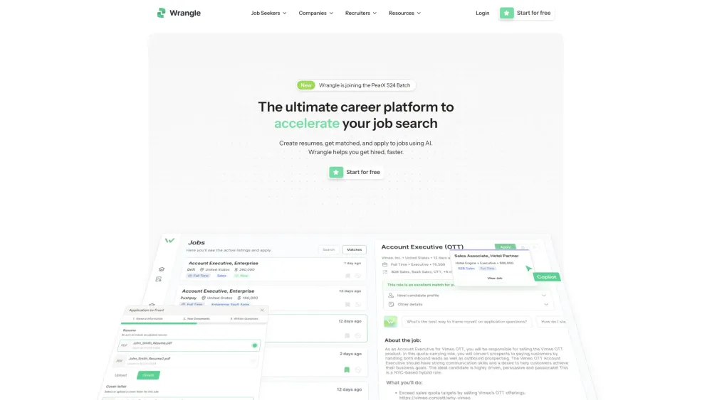 Wrangle Jobs: AI-Powered Job Search - Faster, Smarter Hiring Solutions