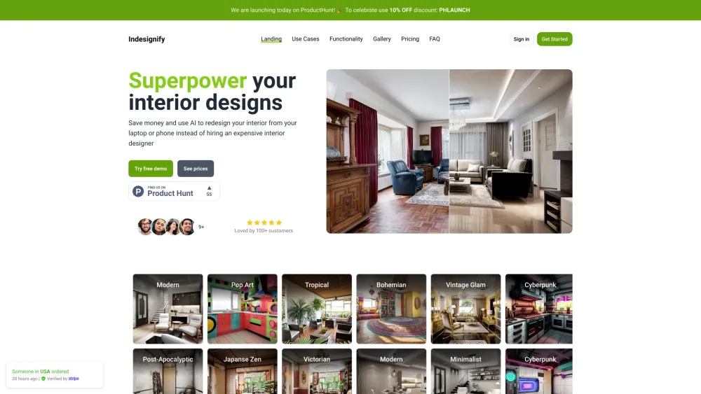 Indesignify: AI-Powered Interior Redesign | Transform Your Spaces Fast