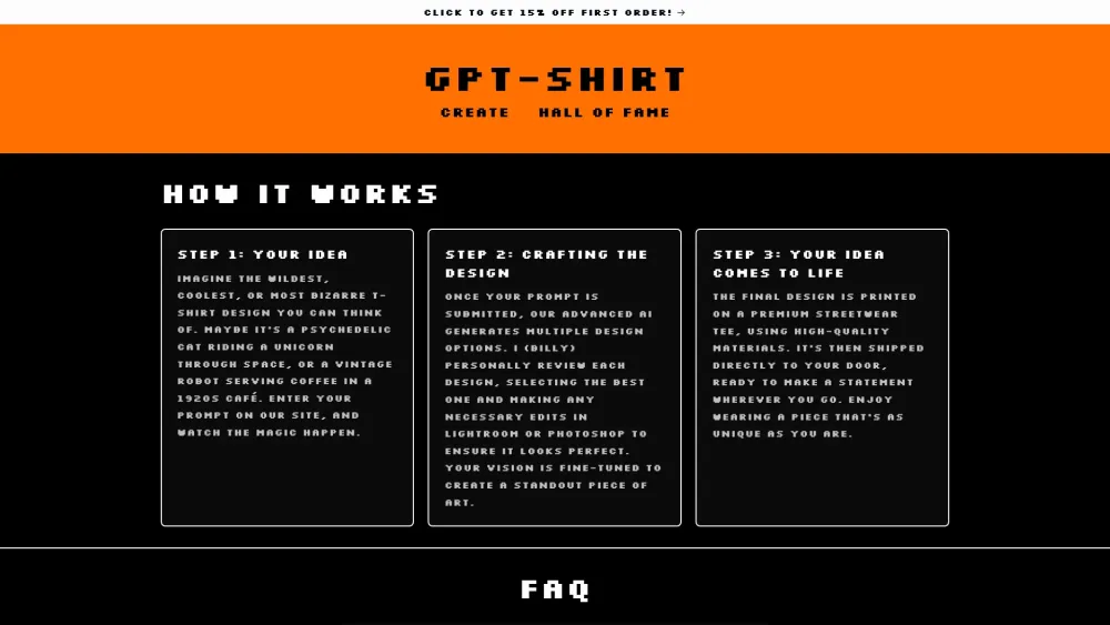 GPT-Shirt: AI-Designed Tees for Unique, Creative Styles