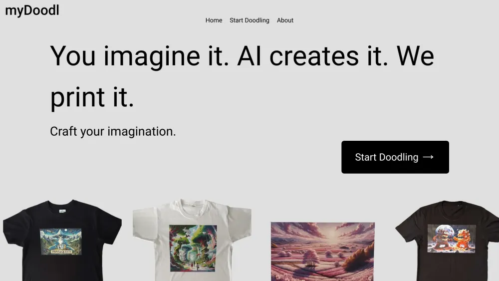 myDoodl: Custom AI Apparel & Poster Designs Tailored to Your Style