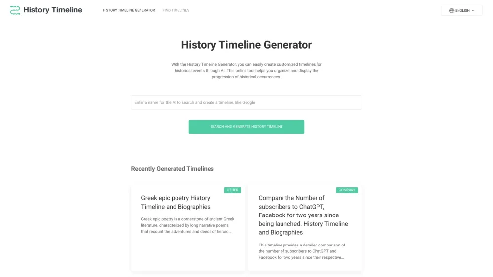 History Timeline Generator: Create Personalized AI-Powered Historical Timelines