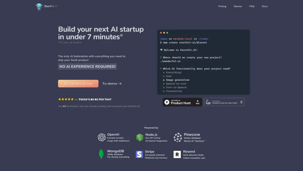 StartKit.AI : Create AI Products Faster with All-in-One Toolkit