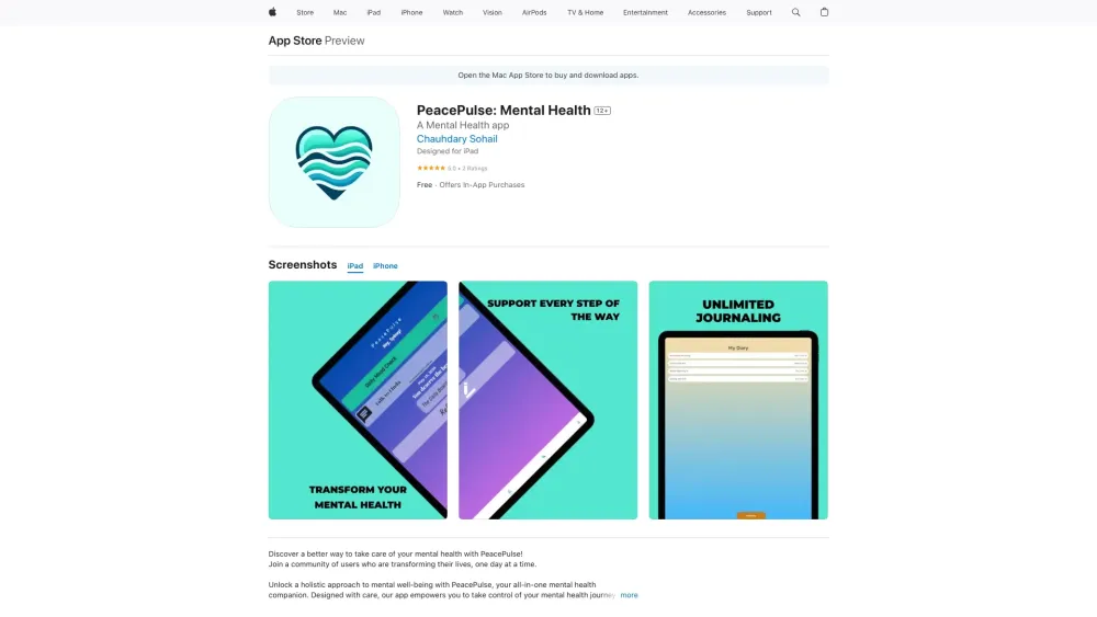 PeacePulse: AI Therapy & Journaling to Enhance Mental Well-Being