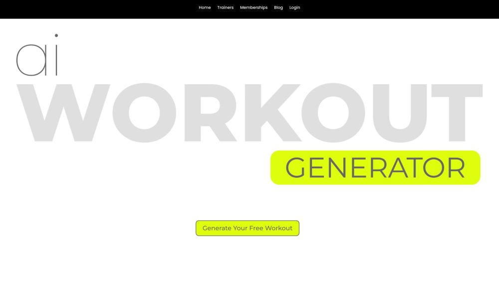 Ai Workout Generator: AI-Powered Personalized Workout Plan Platform