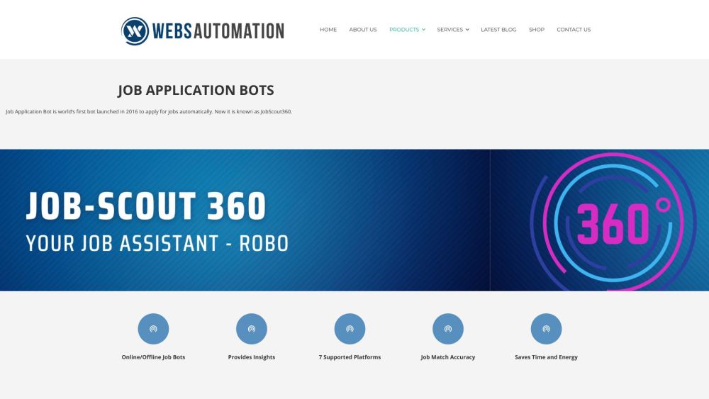 JobScout360 Jobs Bot: AI Job Application Automation | Webs-Automation