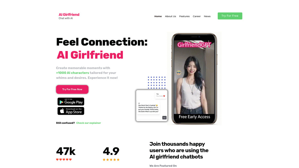 AI Girlfriend: Personalized Virtual Chatbots - Ideal Companion App