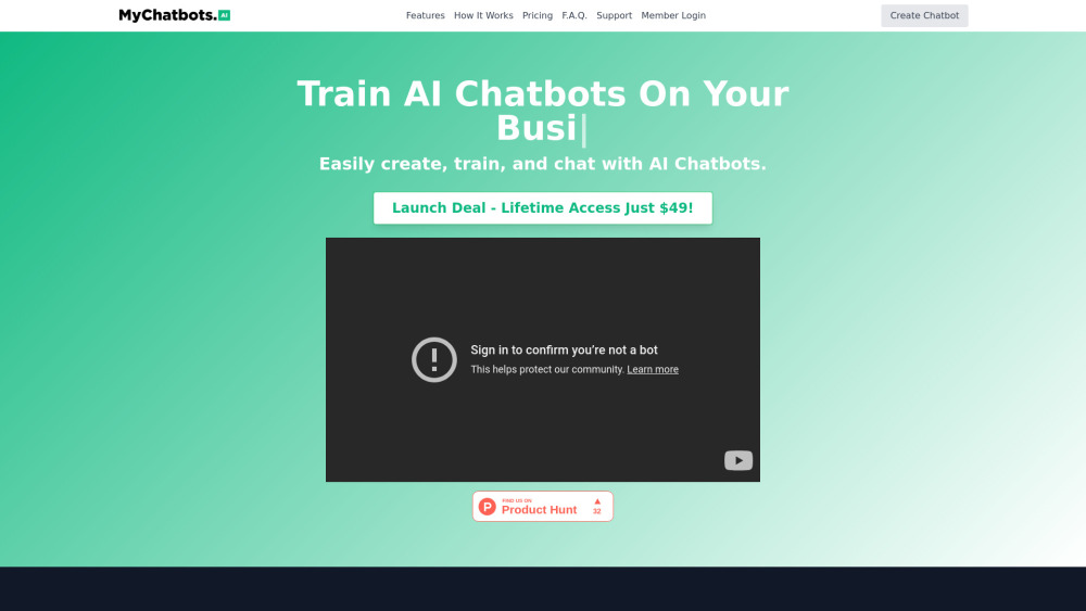 MyChatbots.AI: Create, Train & Chat with Personalized AI Chatbots Easily