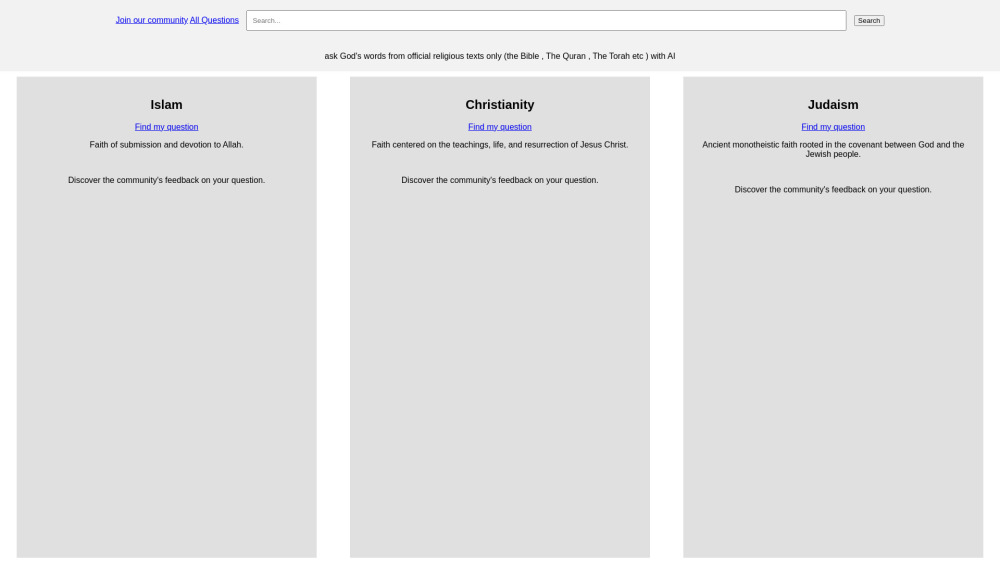 AskReligion: AI Platform for Questions from Religious Texts