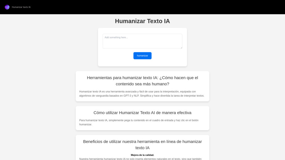 Humanizar Texto IA: Refine AI Content to Sound Natural & Human-like