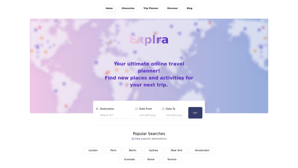 Explra: AI-Powered Travel Planner for Seamless Trip Planning