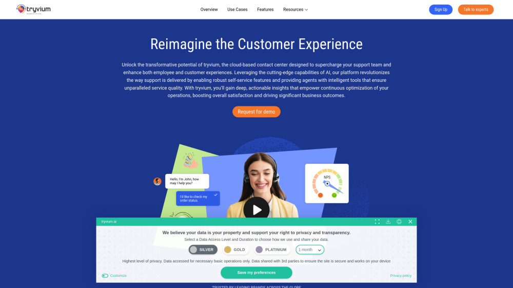 Tryvium: Cloud Contact Center with AI-Powered Solutions for Businesses