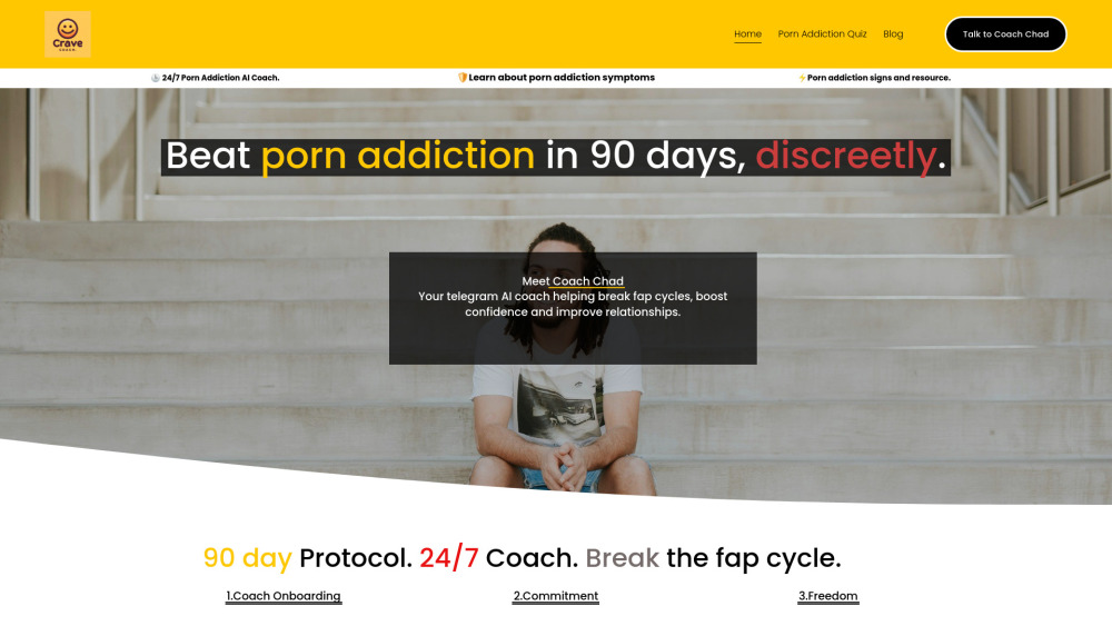 CraveCoach.AI: AI Coach for Overcoming Porn Addiction & Recovery