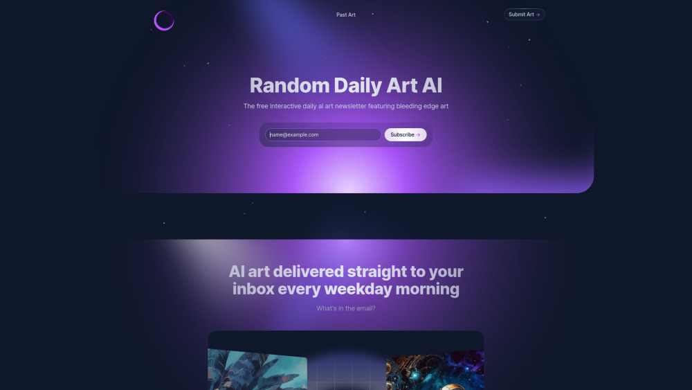 Random Daily Art AI: Interactive Newsletter with Bleeding-Edge AI Art