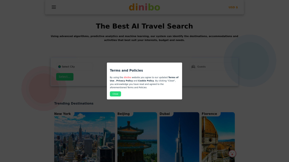 Dinibo: AI Hotel Search & Smart Travel Suggestions Platform