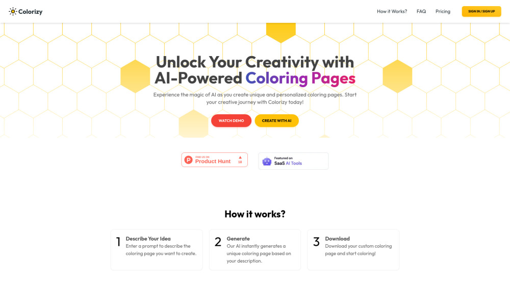 Colorizy: AI-Powered Coloring Pages for All Ages and Skill Levels