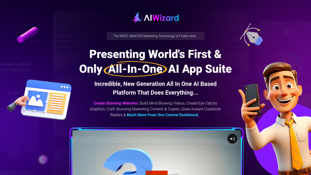 AI Wizard: All-in-One AI Suite for Websites, Videos & Graphics Creation