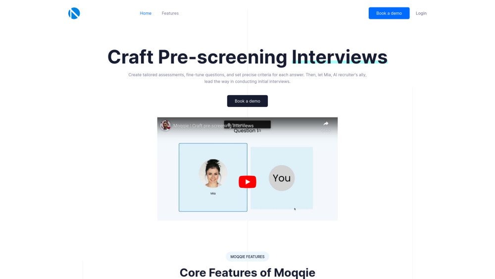 Moqqie: AI-Driven Pre-Screening for Smarter, Efficient Hiring