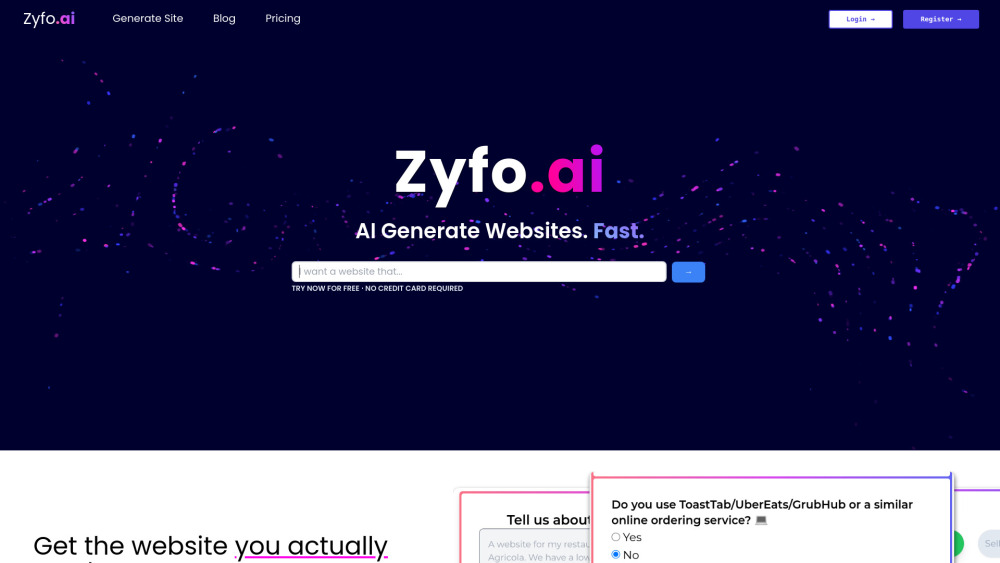 Zyfo AI Website Generator: AI-Powered Tool & Key Features