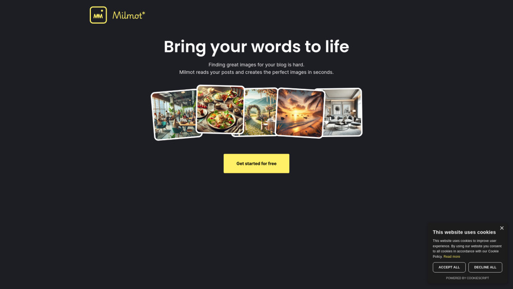 Milmot: Effortless AI Blog Image Creation & Design Tool