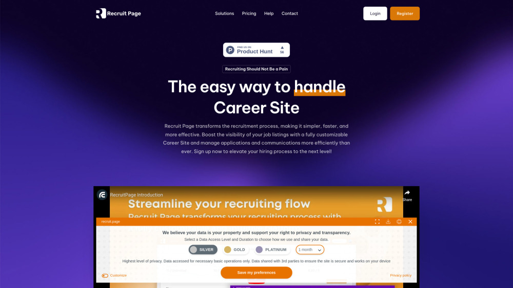 Recruit Page: AI-Powered Assistant & Site Manager - Optimize Hiring