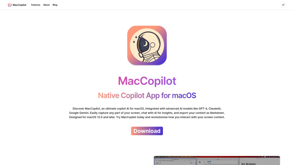 **MacCopilot: Native macOS Copilot with Advanced AI Interactions**