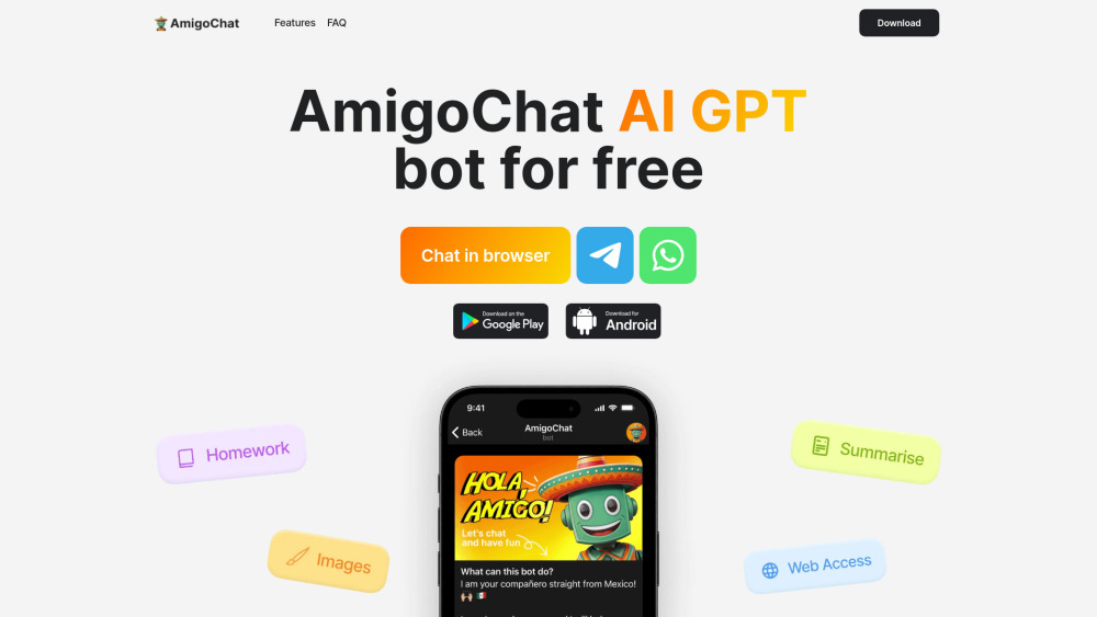 AmigoChat: AI Assistant - Boost Productivity for Multitasking Tasks