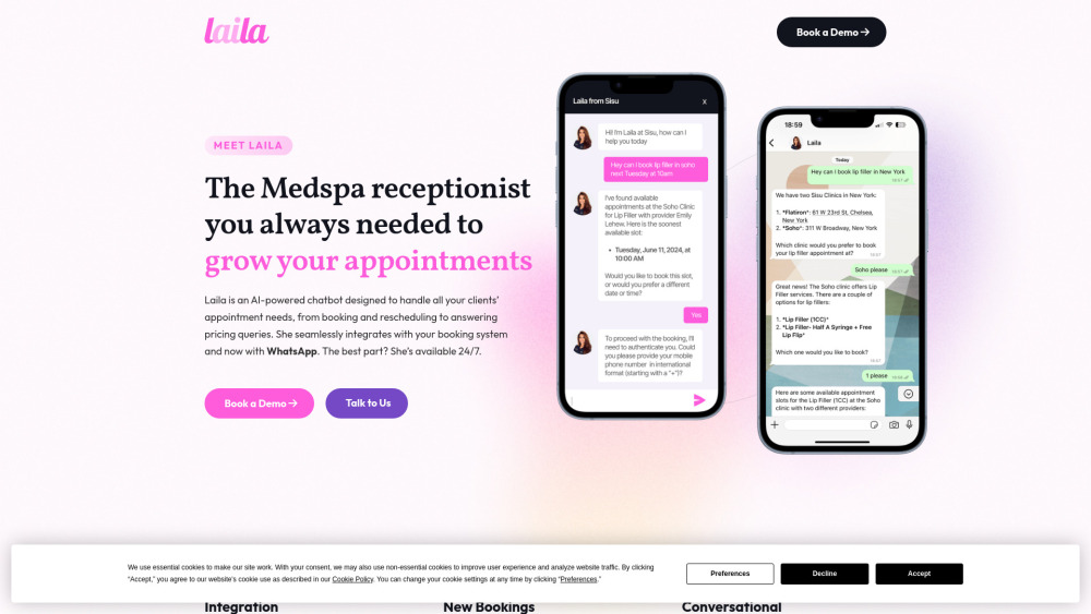 Laila AI Chatbot: Efficient Medspa Receptionist Support with AI