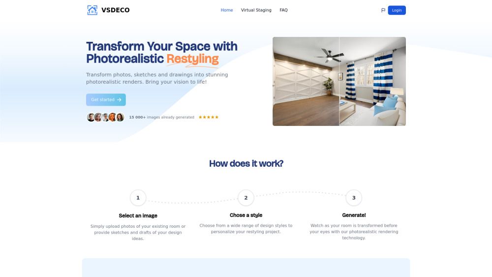 VSDECO: AI Staging & Design Ideas Tool for Photorealistic Renders