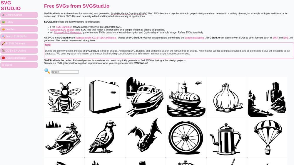 SVGStud.io: AI SVG Generation & Search Tool for Designers