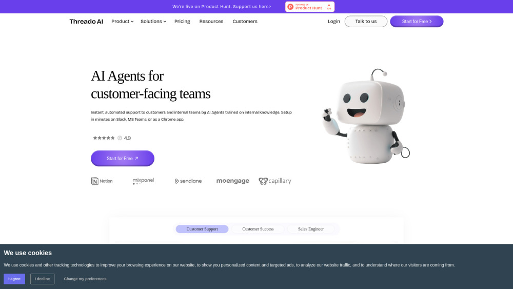 Threado AI: AI-Powered Support for Customers & Internal Teams