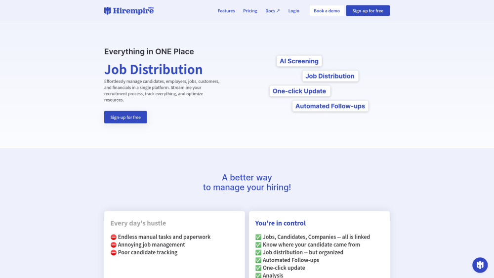 Hirempire: No-Code Hiring Software for Automated Recruitment