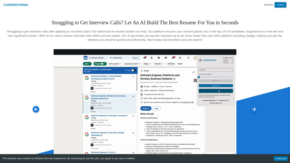 Careerfornia: AI-Powered Job Application Platform for Career Success
