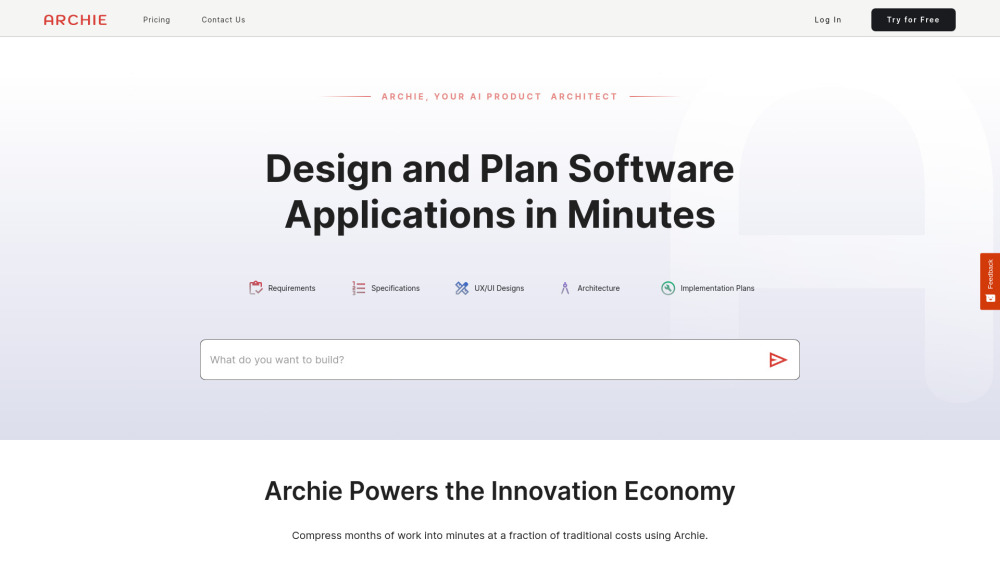 Archie AI Product Architect: AI Design & Planning Software Tool