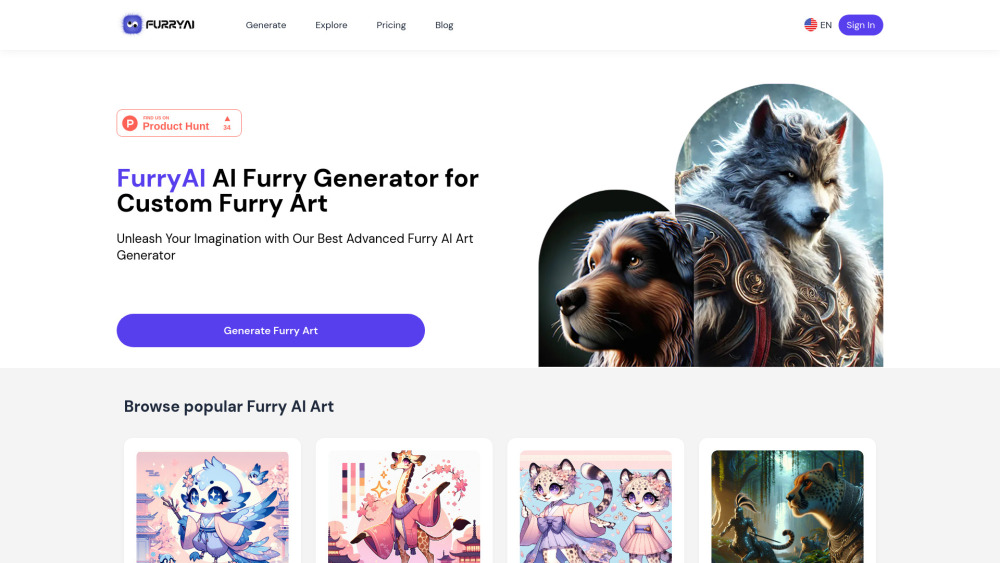 FurryAI: Ultimate Furry AI Art Generator - Create Stunning Furry Art