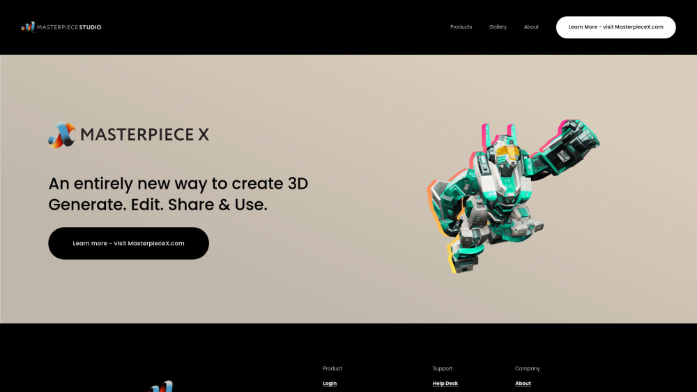 Masterpiece Studio: VR 3D Creative Suite with Generative AI Tools