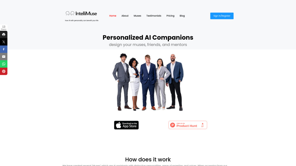 **IntelliMuse: AI Companion App for Intelligent Conversations Anytime**