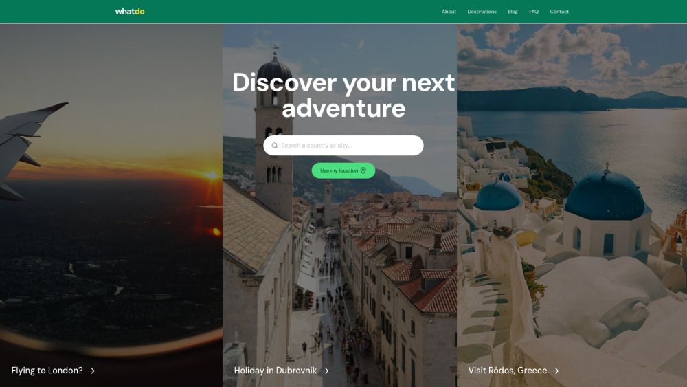 WhatDo: Travel Itinerary Platform for Personalized Unique Experiences