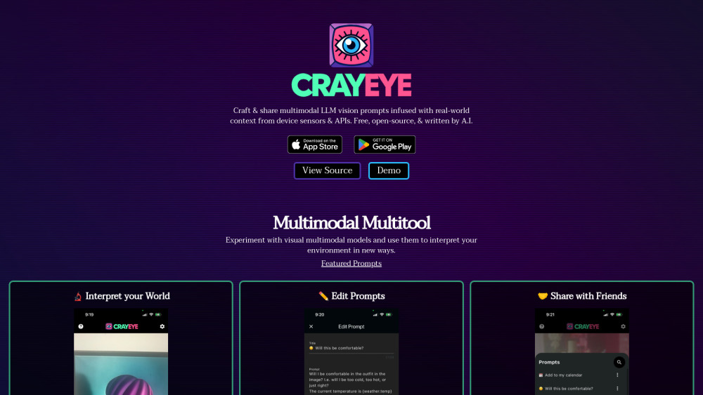 CrayEye: Vision Prompts Tool with Real-Time Data Integration