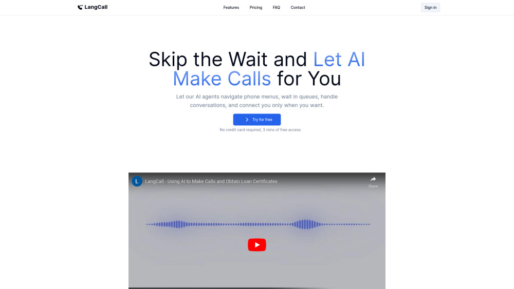 LangCall: AI Call Assistant for Efficient, Seamless Phone Communication