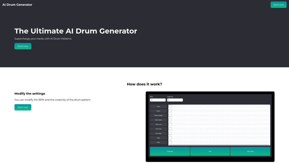 AI Drum Generator: AI-Powered Tool for Drum Pattern Creation