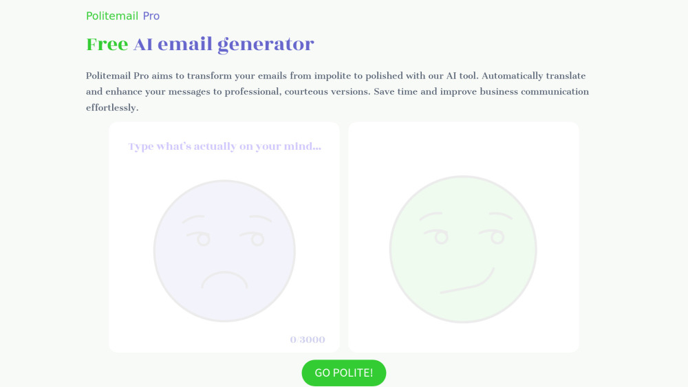 Politemail Pro: AI Email Generator for Professional, Courteous Emails