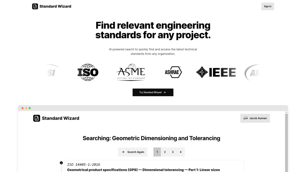 **Standard Wizard AI: AI-Powered Search Tool for Engineering Standards**